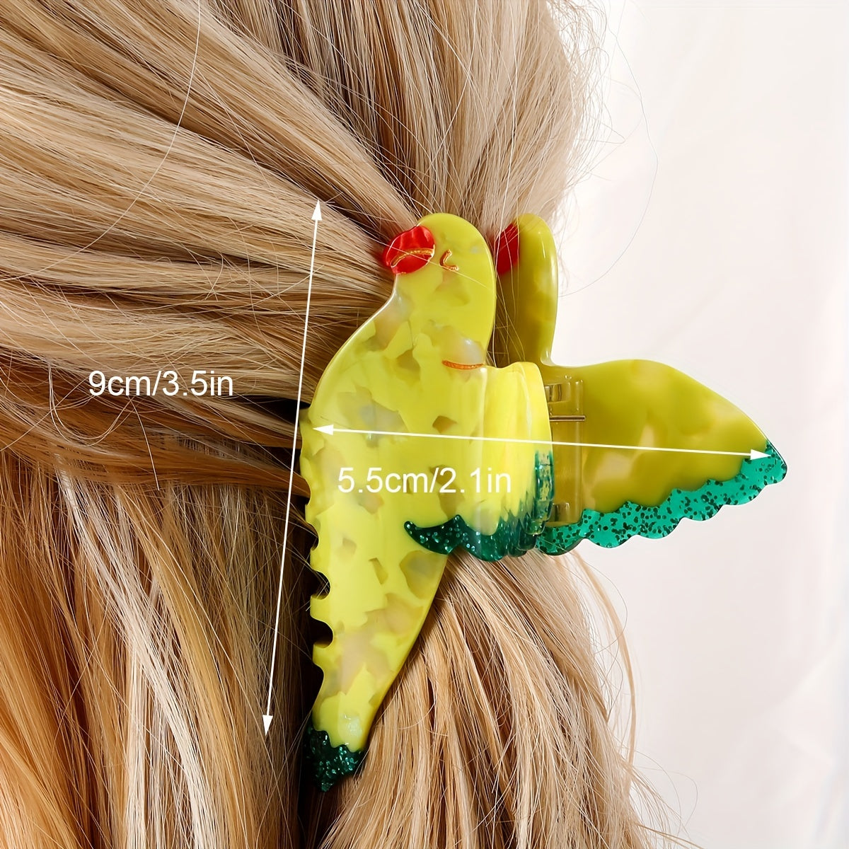 Acrylic Yellow Bird Hair Claw Animal Shark Claw Accessories