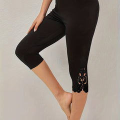 Lace Skinny Capris Leggings for Women