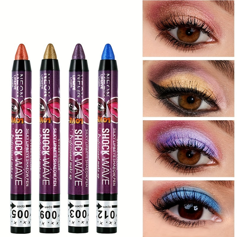 Eyeshadow Stick Lip Pencil 2 In 1 Smudge Proof Matte Sparkle