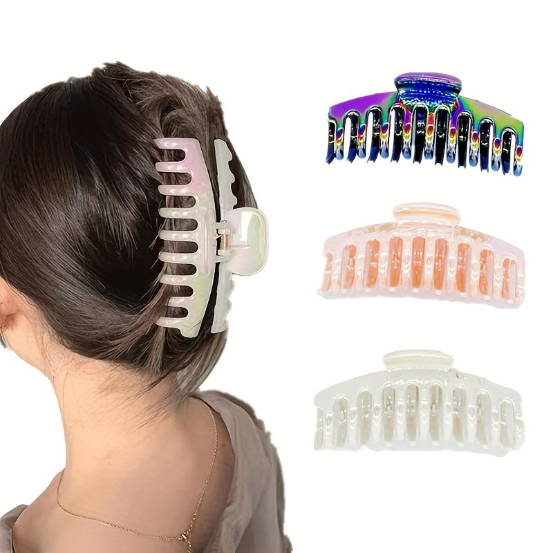 Holographic Large Hair Claw Clip Strong Grip Thick Hair Accessories