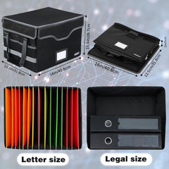 File Storage Box With Lock & Handles Portable Storage Basket