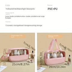 3pcs Set Portable Transparent Cosmetics Bag Waterproof Toiletry Bag