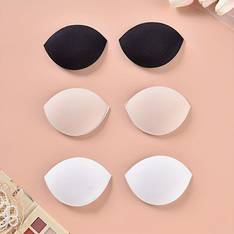 3 Pairs Bra Insert Pads Anti-convex Chest Enhancer Women's Lingerie Acc