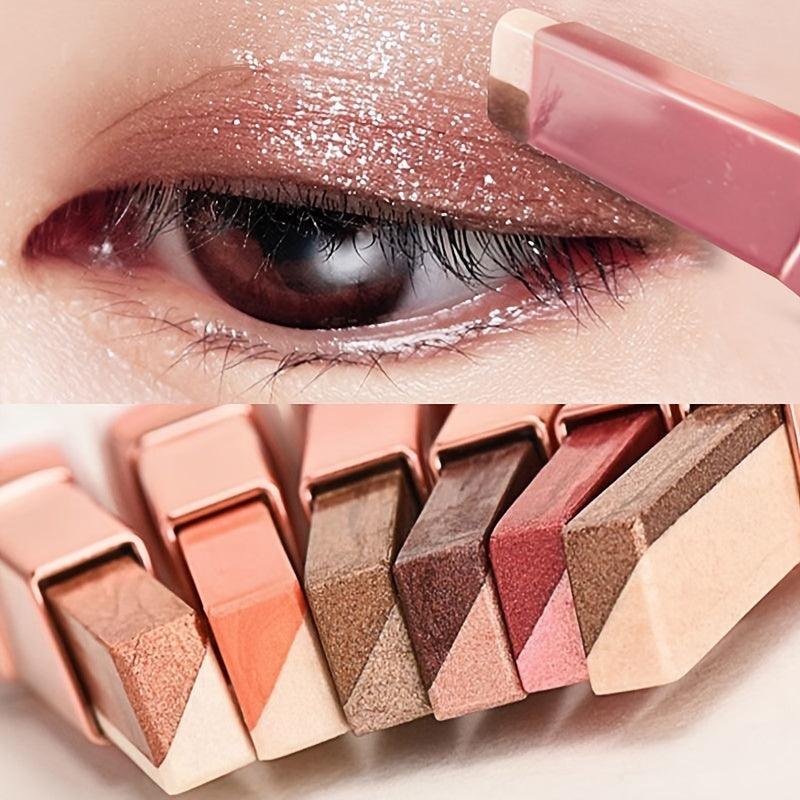 Waterproof Dual Shadow Eye Makeup Stick Glitter Matte Palette Pen