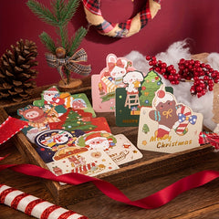 10pcs Christmas Hot Stamping Greeting Card Giftgiving Thanksgiving Greeting