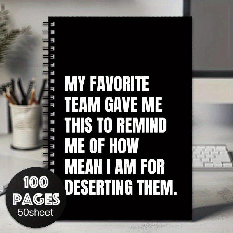 Humorous Farewell Spiral Notebook Coworker Retirement Gift