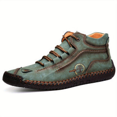 Men's Ankle Boots Stitching Outdoor Durable Non Slip Walking Shoes