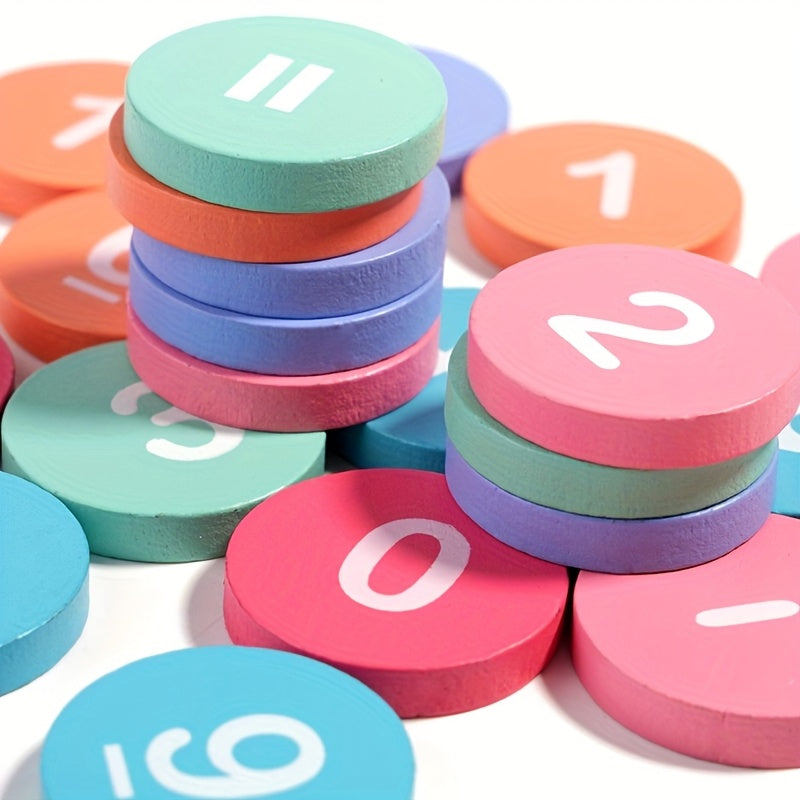 Wooden Math Learning Set for Kids
