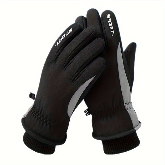 Men's Ski Gloves Touch Screen Winter Mountaineering Windproof Warm Thickened