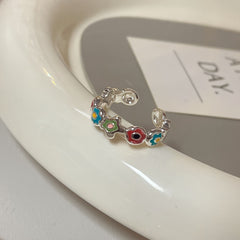 Sweet Small Flower Ring Niche Sense All match Open Ring