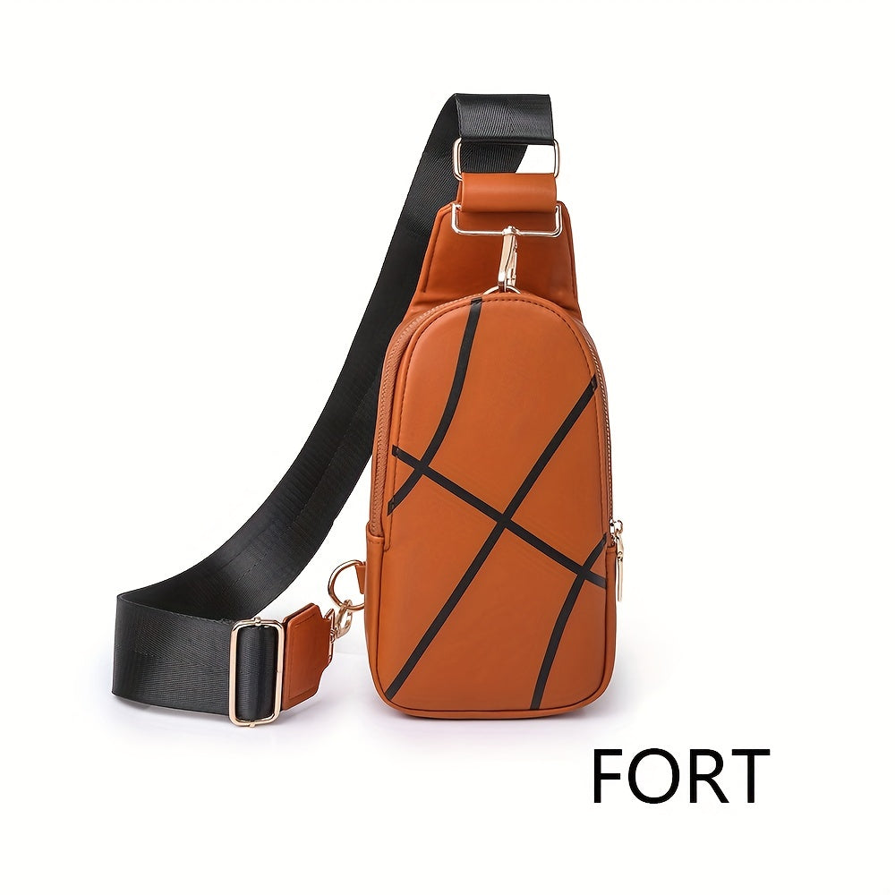 Striped Casual Chest Bag Portable Shoulder Bag