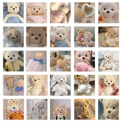 50pcs Bear Doodle Doll Stickers Self Adhesive Waterproof Decorative Stickers