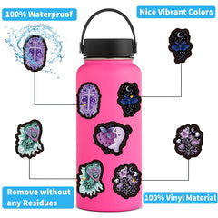 60pcs Halloween Stickers Vinyl Waterproof Ghost Skeleton Stickers