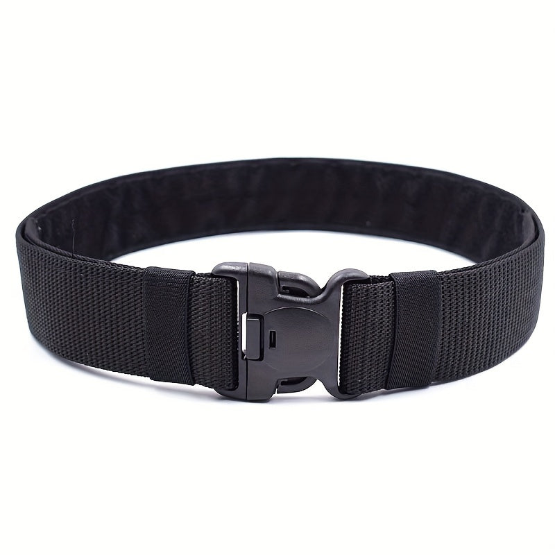 Unisex Green Tactical Elastic Canvas Belt Military Hiking Rigger Work Belt