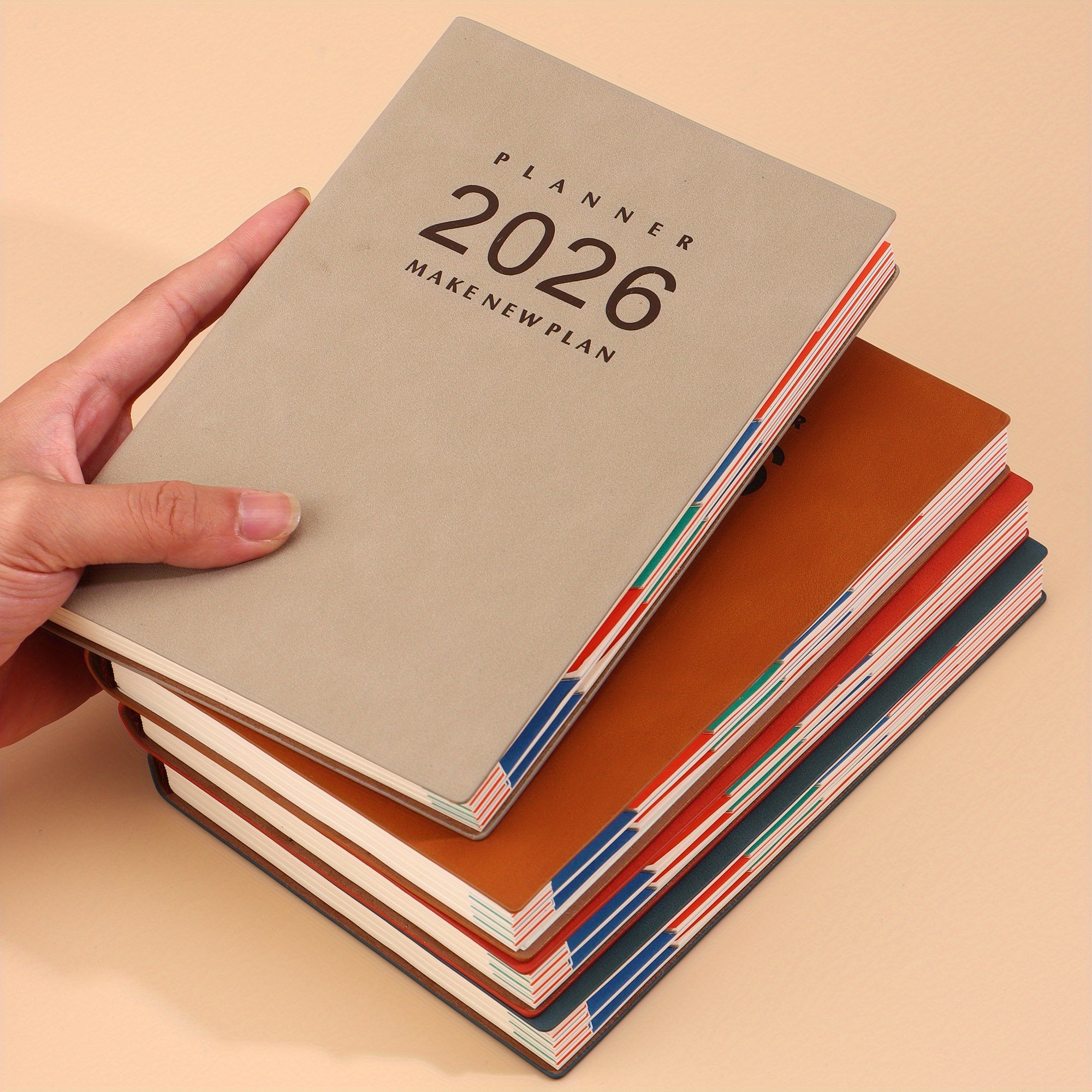 2026 A5 Grand Standard Plan Calendar Planner PU Leather 100g Thick Paper Agenda