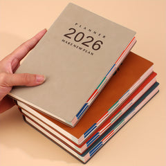 2026 A5 Grand Standard Plan Calendar Planner PU Leather 100g Thick Paper Agenda