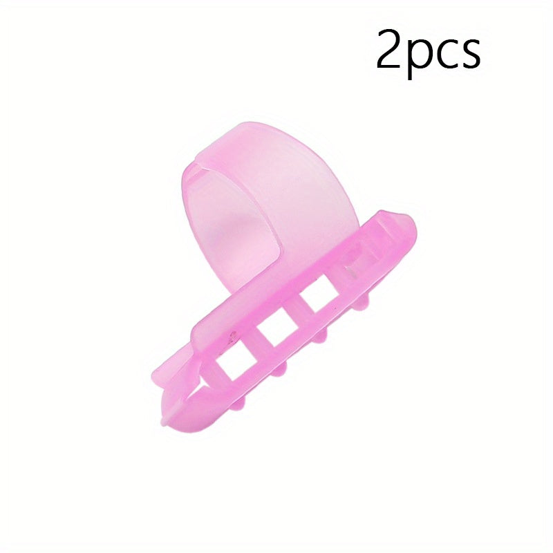 2pcs Crochet Ring Yarn Guide Knitting Sweater Finger Holder Needle Thimble