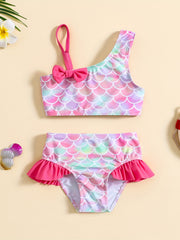 Baby Girls Mermaid Cami Crop Top & Shorts Swimsuit