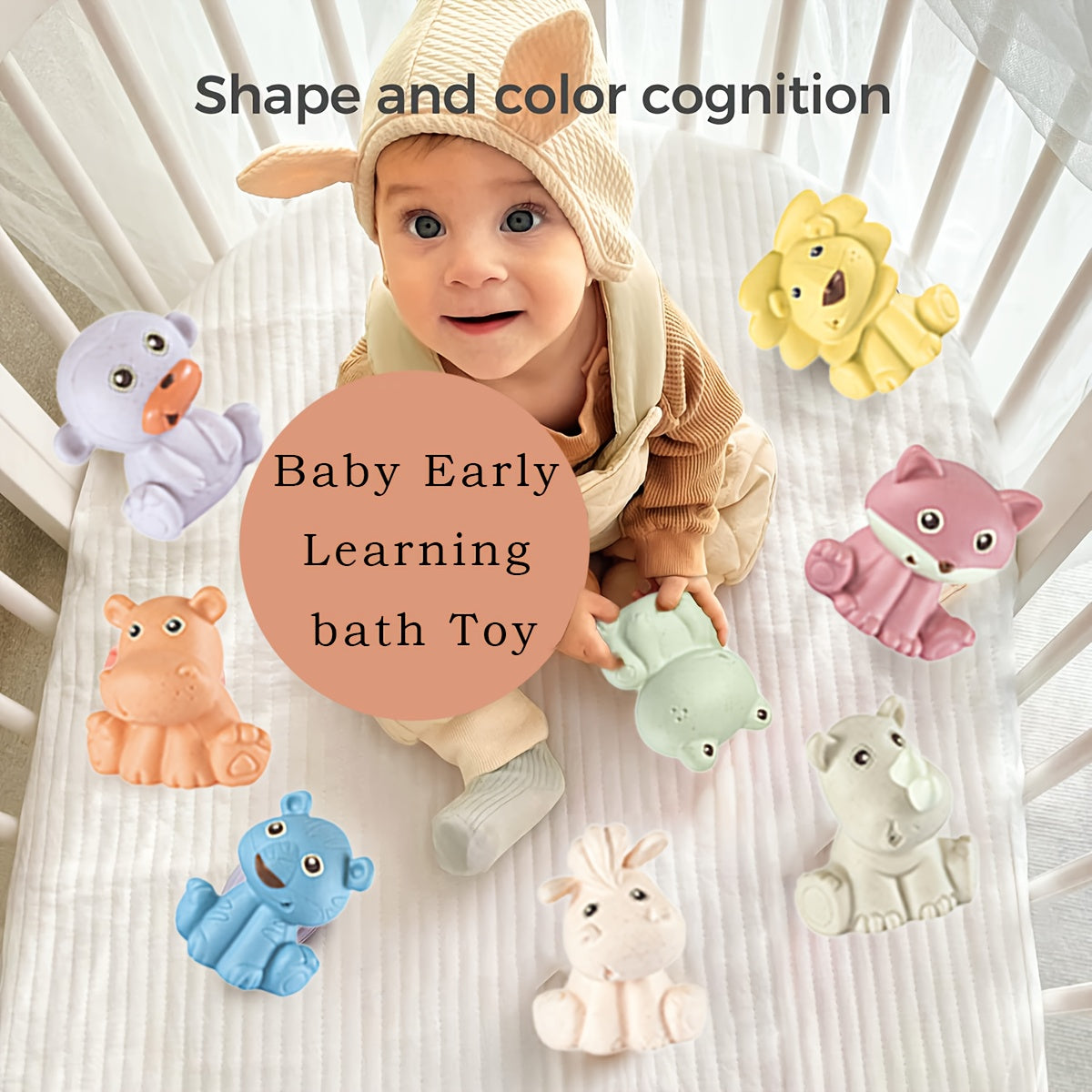Baby Safe Soft Bath Animal Water Play Toy Set 9pcs