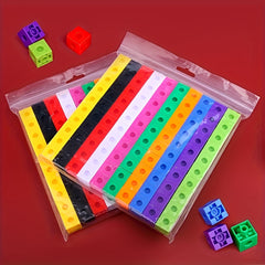200pcs Structural Square Block Set for Counting Sorting and Building