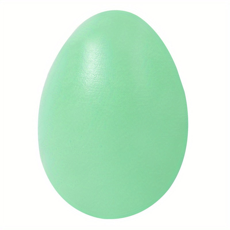 Wooden Simulated Three Eggs Solid Wood Duck Egg Hand Painted Graffiti Easter Egg