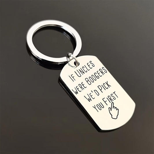 1pc Stainless Steel Keychain Keyring Gift for Fathers