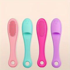 Silicone Dog Finger Toothbrush with Handle Pet Cleaning