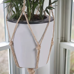 Boho Macrame Plant Hanger - Hemp Rope Planter for Indoor & Outdoor Gardening