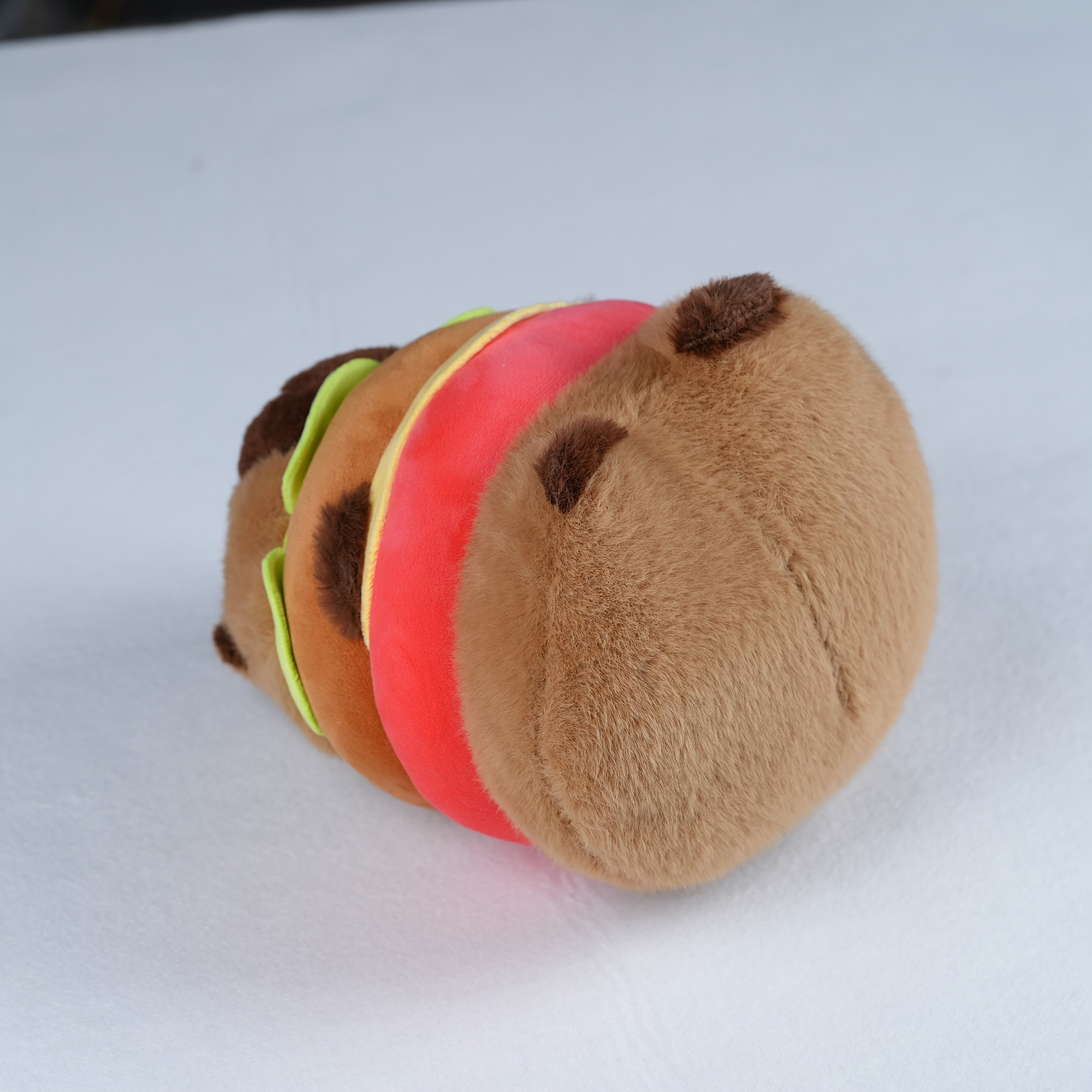 Capybara Plush Toy Hamburger Soft Faux Fur Stuffed Animal
