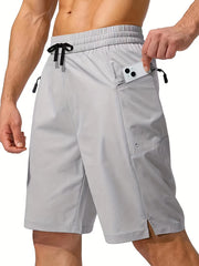 Men's Zip Pocket Swim Trunks Quick Dry UV Protection Beach Shorts