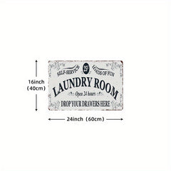 Waterproof Laundry Room Runner Rug Non Slip Machine Washable 24x71in