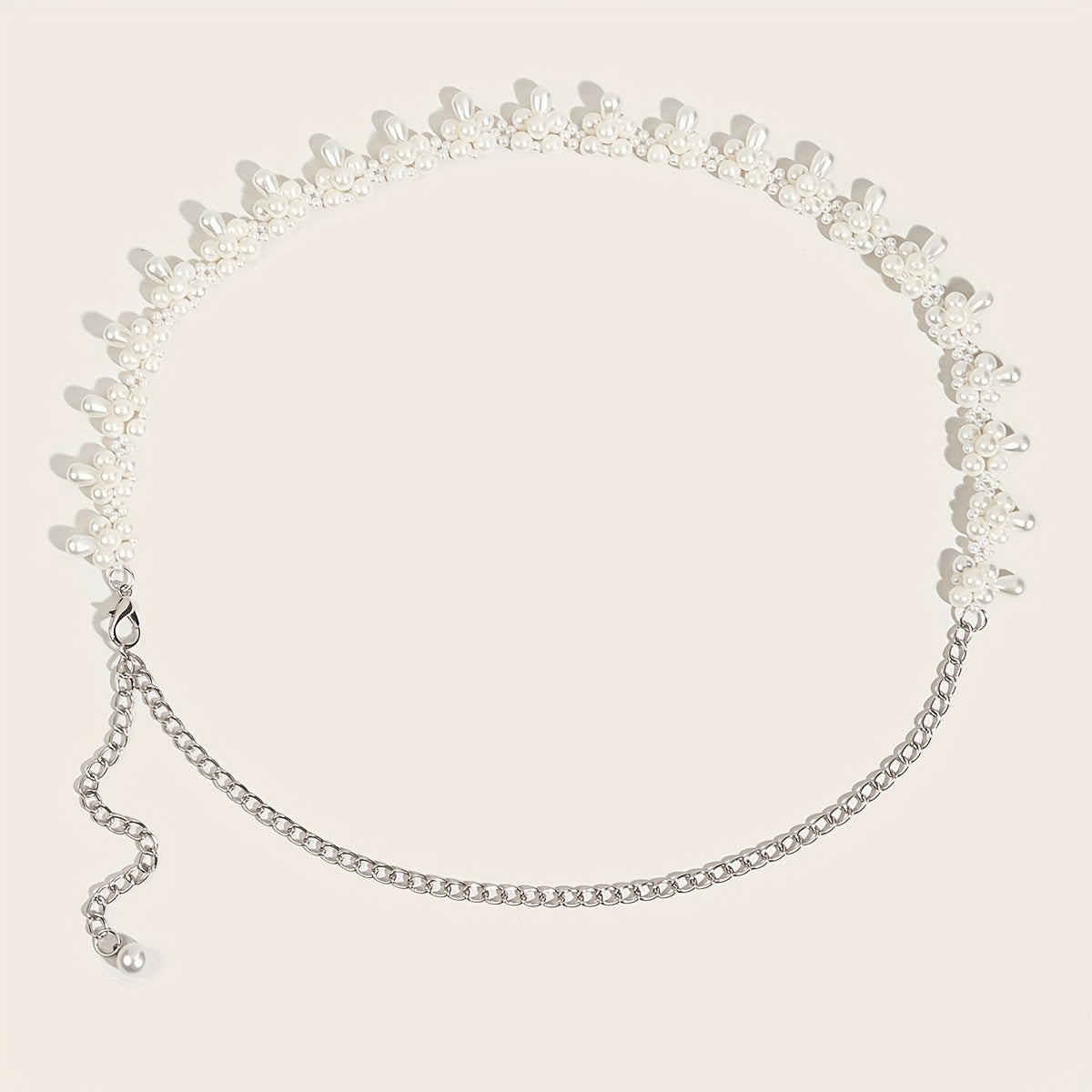 Faux Pearl Waist Chain Belly Chain Decorative Girdle For Women