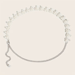 Faux Pearl Waist Chain Belly Chain Decorative Girdle For Women