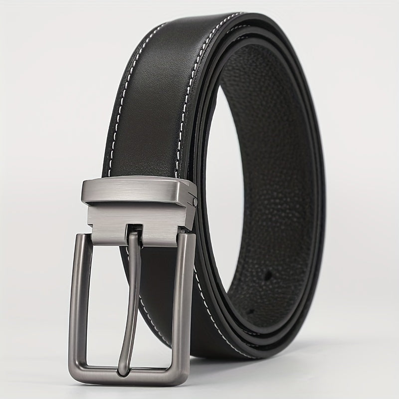 Men's Leather Belt Pin Buckle Casual Trousers Jeans Belt
