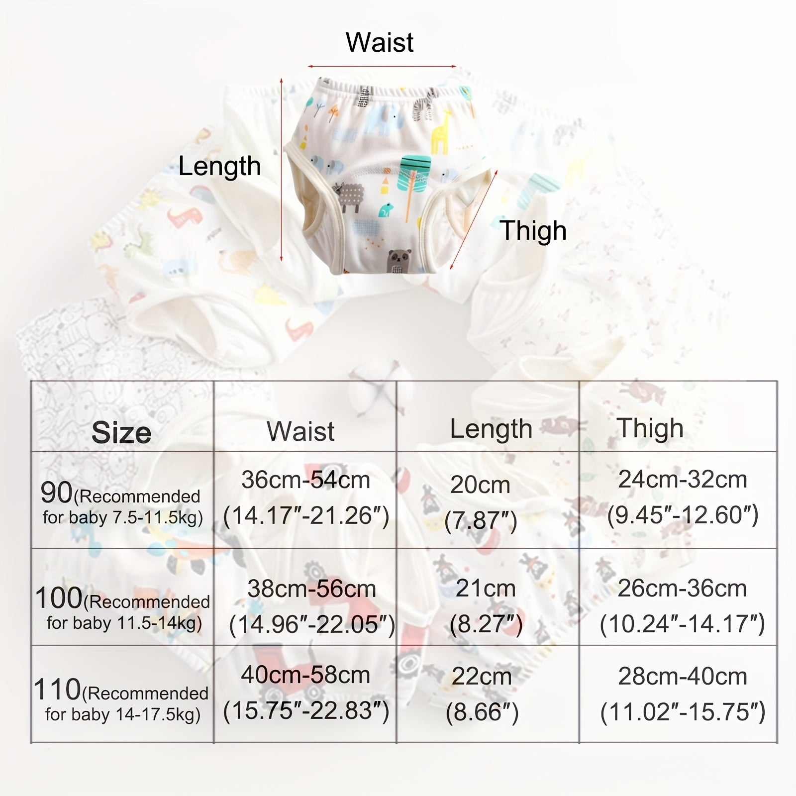 Baby Toddler Training Pants 7.5-14kg Boys Girls Potty Underwear Waterproof