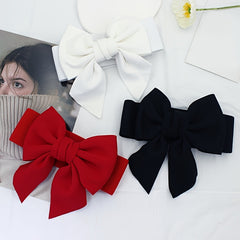 Sweet Bowknot Elastic Waist Belt Women's Dress Decoration Wide Belt