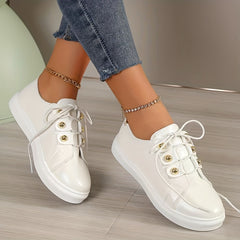 Women's Lightweight Platform Sneakers Low Top Casual Shoes