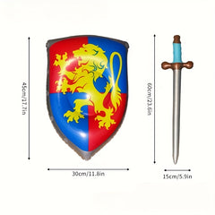 2pcs Inflatable Sword and Shield Set for Sword Games and Party Props
