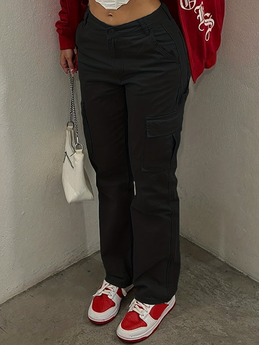 Vintage Y2K High Waisted Cargo Pants for Women