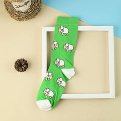 Cute Sheep Print Socks for Women