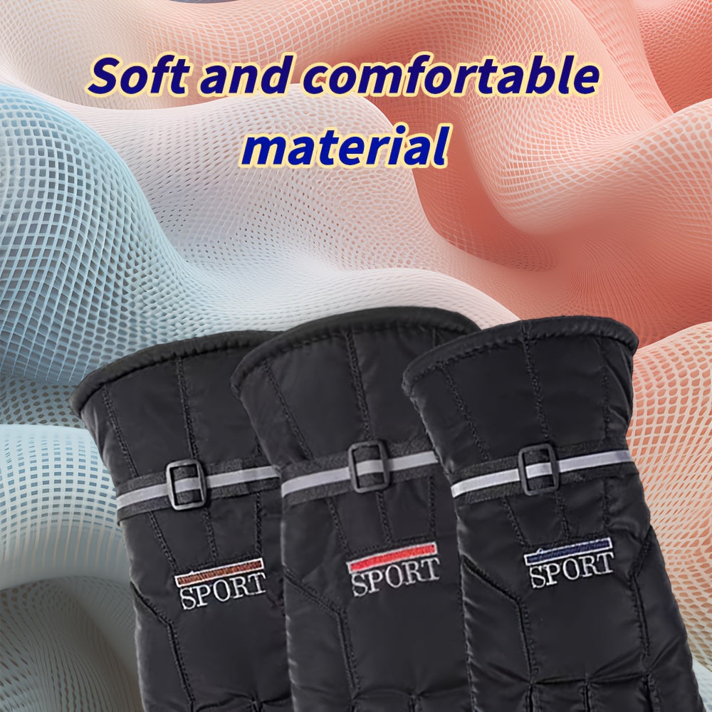 Winter Thermal Touchscreen Full Finger Ski Gloves for Cycling Running Driving