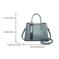 Crocodile Pattern Crossbody Bag Zipper Purse for Work