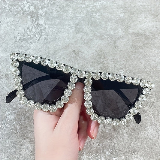 Summer Cat Eye Sunglasses Rhinestone Decorative Glasses