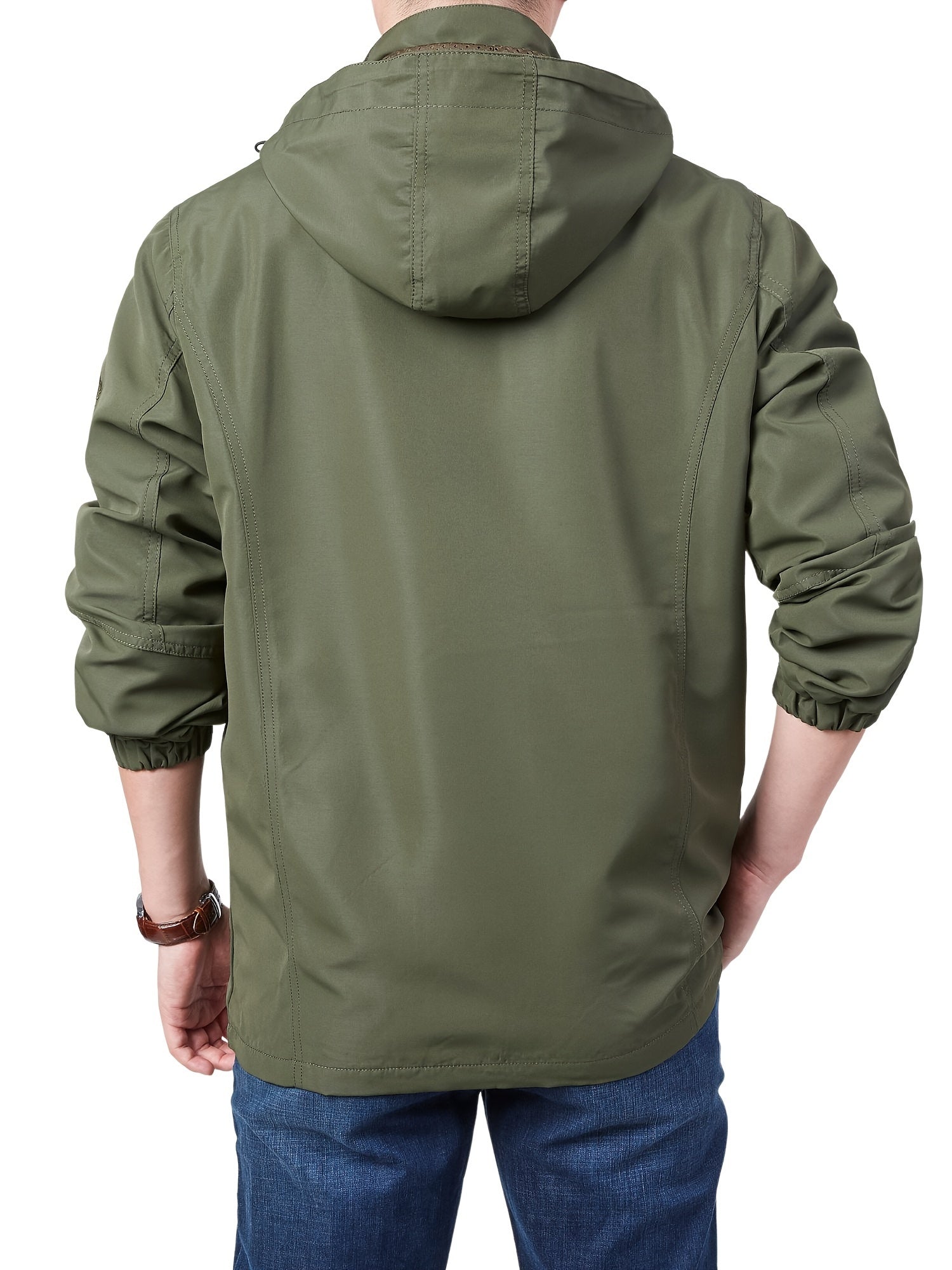 Men's Soft Shell Hooded Jacket Active Windproof & Waterproof Zip Up