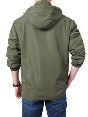 Men's Soft Shell Hooded Jacket Active Windproof & Waterproof Zip Up