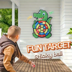 Crocodile Elephant Dartboard Game 41 Polyester Board with Vibrant Targets
