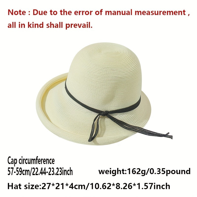 2pcs Stylish Hat Sunglasses Set for Women Sun Beach