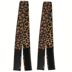 2pcs Leopard Pattern Wig Bands Adjustable Lace Melting Band Comfortable Headband