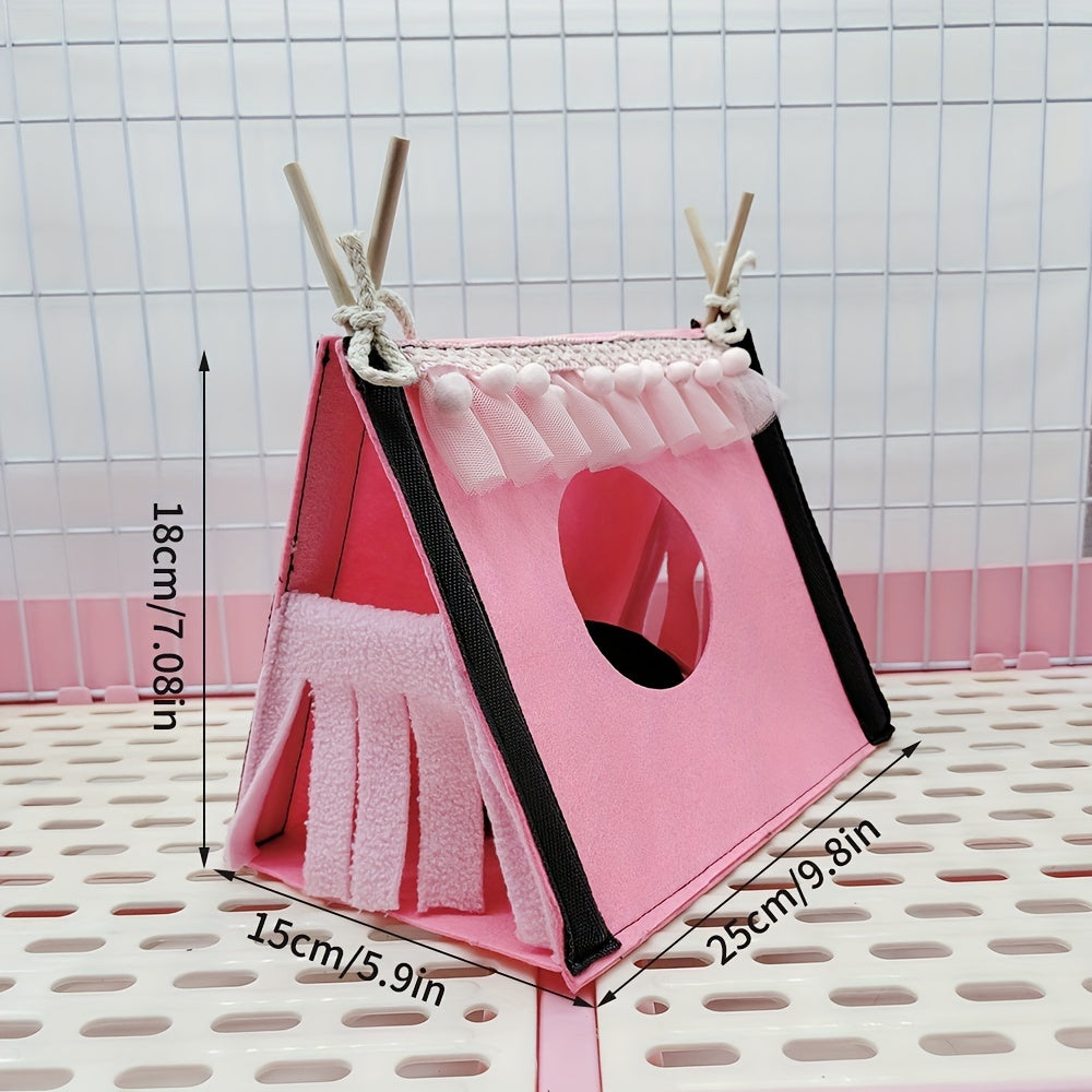 Triangle Tent Hideout for Small Pets Hamsters Guinea Pigs Gliders Rabbits