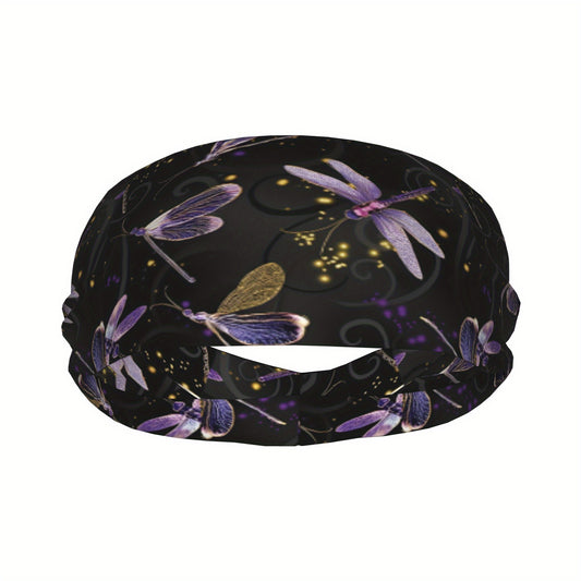 Dragonfly Sports Headband Sweat Wicking Stretchy Polyester